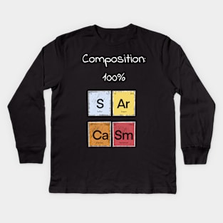 Science Sarcasm S Ar Ca Sm Elements of Humor Composition Kids Long Sleeve T-Shirt